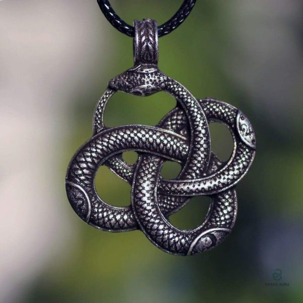Collier serpent en acier, inspiration viking, style audacieux