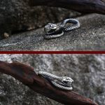 Accessoire serpent en acier, style rétro tendance