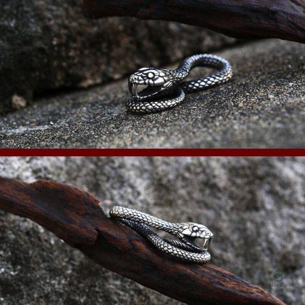 Accessoire serpent en acier, style rétro tendance