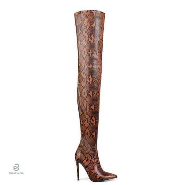 Cuissardes serpent à effet texturé, style audacieux et tendance