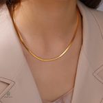 Accessoire mode : collier serpent plaqué or
