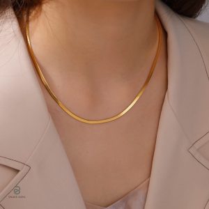Accessoire mode : collier serpent plaqué or