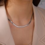 Accessoire mode en acier inoxydable plaqué argent