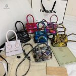 Sac Bleu de style serpent, taille compacte et élégante