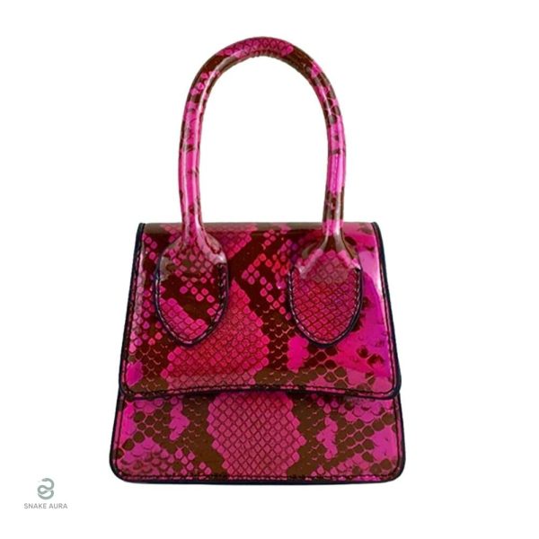 Sac serpent rose fuchsia taille petite, élégant et tendance