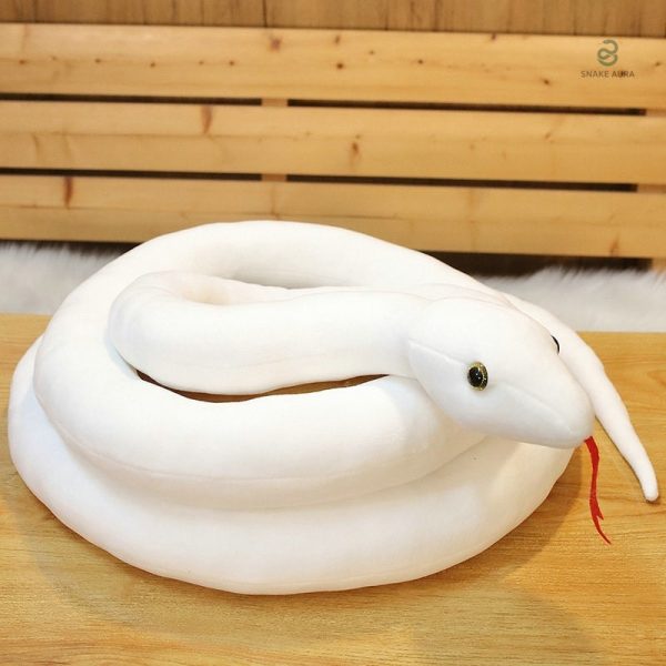 Peluche serpent blanc douce et amusante pour les enfants