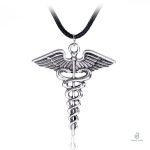 Collier serpent Caducée Hermès, élégant et distinctif