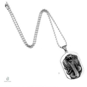 Collier Serpent Cobra Égyptien en Acier