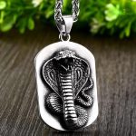 Bijou serpent égyptien en acier inoxydable