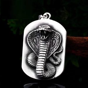 Collier cobra stylisé, inspiration égyptienne