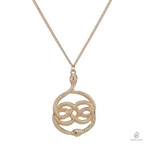 Collier Serpent Doré Femme en Nœud