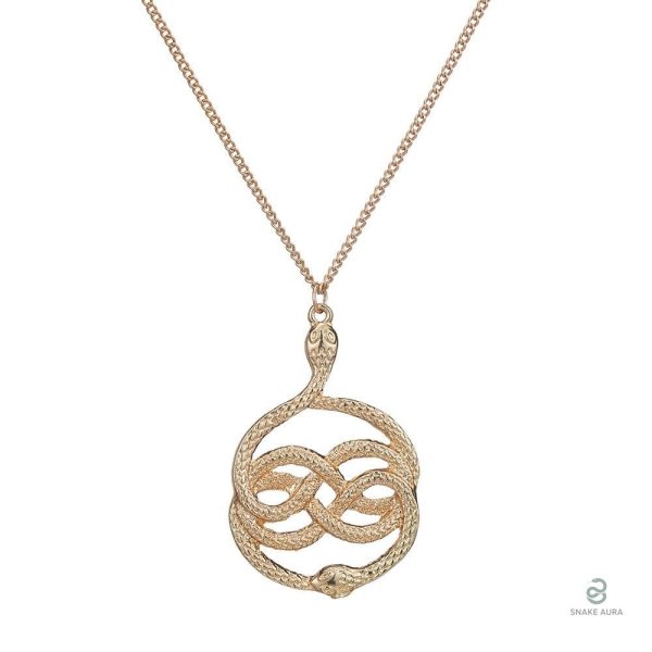Collier Serpent Doré Femme en Nœud