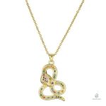 Collier serpent or multicolore pour femme