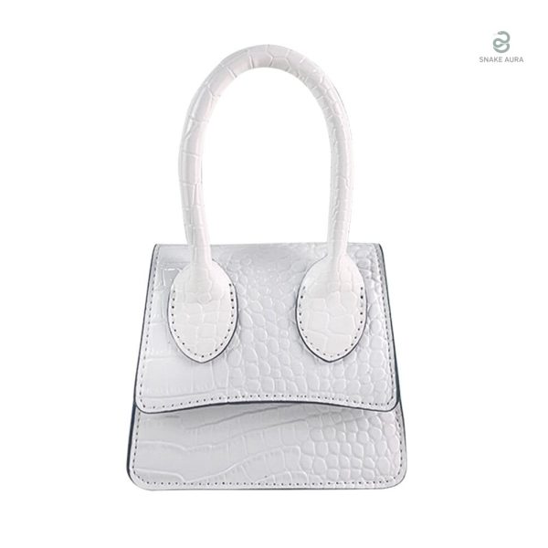 Sac Serpent Blanc Petite Taille, élégant et tendance