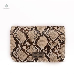 Sac bandoulière serpent beige élégant et tendance