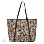 Sac cabas animalier avec texture serpent