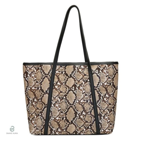 Sac cabas animalier avec texture serpent