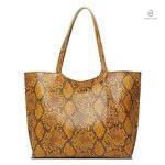 Sac cabas serpent jaune, design chic et tendance