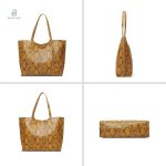 Cabas serpent jaune, accessoire mode élégant
