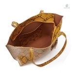 Sac à main serpent, teinte jaune vive pour un style unique