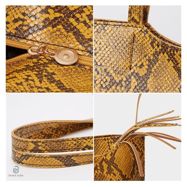 Sac cabas serpent, idéal pour un look audacieux et moderne