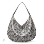 Sac Serpent Fourre-Tout Gris élégant et pratique pour un usage quotidien