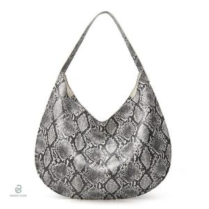 Sac Serpent Fourre-Tout Gris élégant et pratique pour un usage quotidien