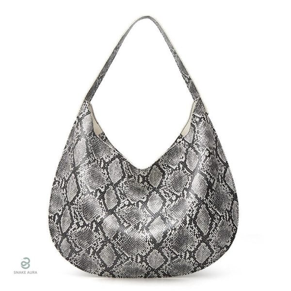Sac Serpent Fourre-Tout Gris élégant et pratique pour un usage quotidien