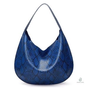 Sac Serpent Fourre-Tout Bleu