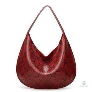 Sac Serpent Fourre-Tout Rouge en design élégant