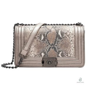 Sac serpent beige pour femme élégant et tendance