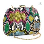 Sac Serpent aux motifs de python multicolores