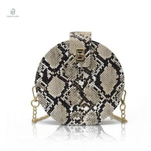 Sac Rond en motif serpent élégant