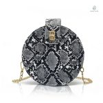 Sac serpent rond avec bandoulière