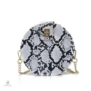 Accessoire mode : sac rond serpent