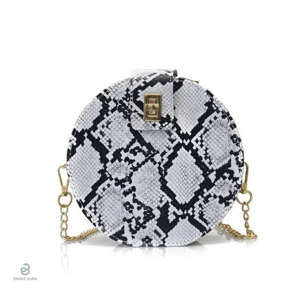 Accessoire mode : sac rond serpent