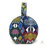 Sac serpent rond aux couleurs vibrantes et tendance