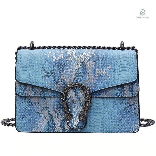 Sac Python Bleu, élégant et moderne pour un look chic