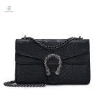 Sac serpent noir élégant et tendance