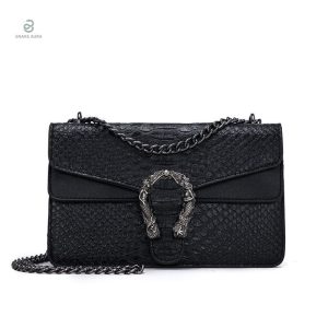 Sac serpent noir élégant et tendance