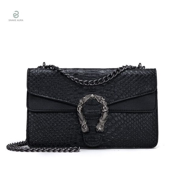 Sac serpent noir élégant et tendance