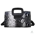 Sac serpent noir, modèle rectangulaire pour un style moderne