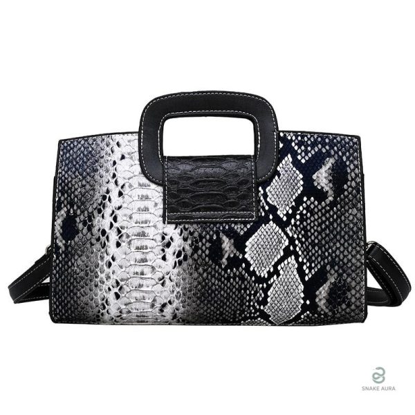 Sac serpent noir, modèle rectangulaire pour un style moderne